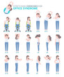 © graphixmania - Exercises for woman to relieve office syndrome