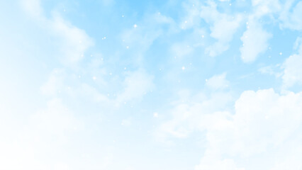Wall Mural - blue sky background with clouds in summer. natural and cloudy fresh blue sky background. white fluff