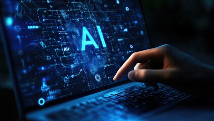 AI technology displayed on a laptop (2)