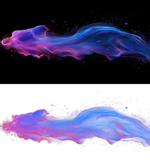 Wall Mural - colorful abstract smoke flow, perfect for sci-fi posters or digital album covers isolated on transpa