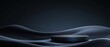 © Fernando - Elegant dark blue fabric draped with round podium for product display Luxury presentation stage with smooth textile waves for cosmetic showcase and minimalist background