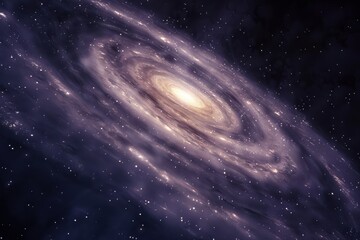 Wall Mural - a spiral galaxy illuminated by bright stars in the depths of space