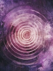 Wall Mural - abstract concentric circles on a textured purple background, representing depth and focus. perfect f