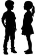 © Rani - Set of kids boy and girl silhouette isolated on white background