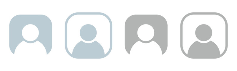 default avatar icon, user profile placeholder, flat vector silhouette, ui ux design element, simple 