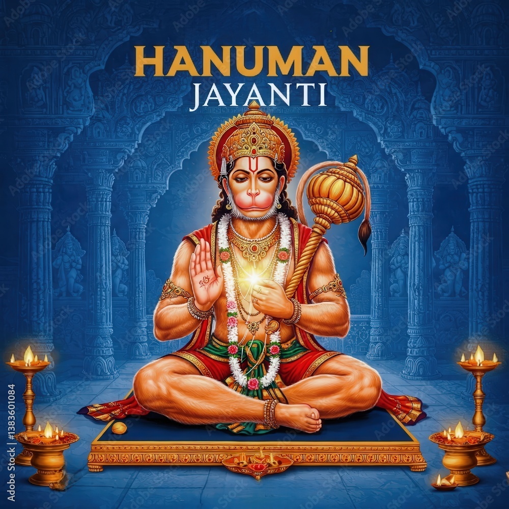 Hanuman Jayanti Poster 4K HD Wallpaper Background Picture | Spiritual ...