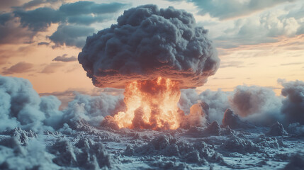 Aufkleber - Nuclear explosion mushroom cloud