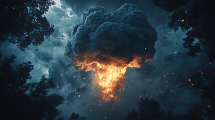 Aufkleber - Nuclear explosion mushroom cloud