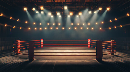 Fototapete - Octagon ring, an arena for boxing fights and competitions