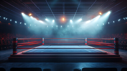 Fototapete - Octagon ring, an arena for boxing fights and competitions