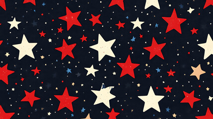 Poster - Patriotic star pattern fabric