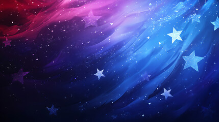 Leinwandbilder - Patriotic background illustration of stars and stripes