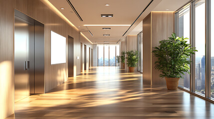Aufkleber - Perspective view of blank white billboard on building wall at daytime, mock up