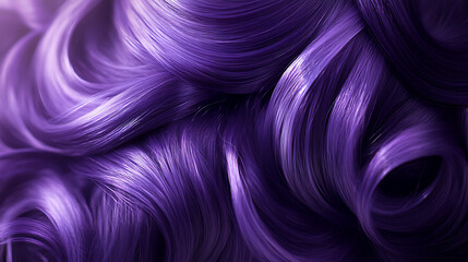 Poster - Purple satin is draped in beautiful curls