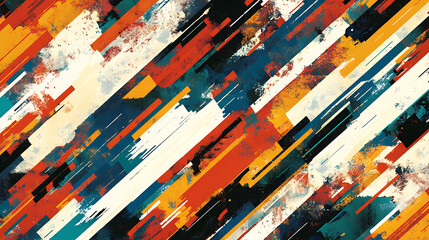 Aufkleber - Abstract landscape background with japanese bamboo pattern 3d illustration