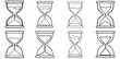 © Mehedi - Hourglass Outline Coloring Book Page Line Art Drawing Set