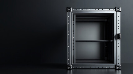 Poster - Security metal safe with empty space inside