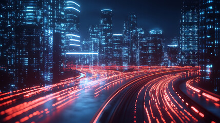 Aufkleber - Telecommunication and data transfer technologies with international internet connections, iot, finance, business, blockchain, security