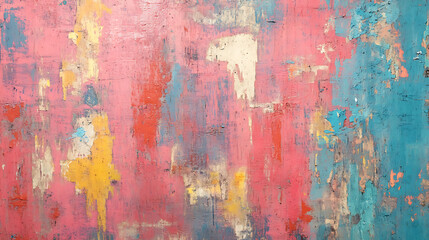 Poster - Texture of old painted rusty wall surface