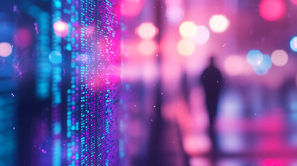 Poster - The concept of coding html language on a blurry backdrop, web developer and programming