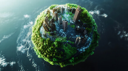 Poster - The concept of global communication networks, environmental technology, and sustainable development goals