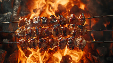 Aufkleber - Traditional grilled souvlaki skewers