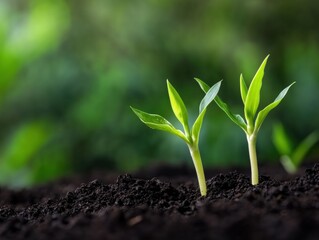 Poster - Regenerative Agriculture Insights Vibrant Corn Seedlings Emerging in Precision-Farmed Soil - Next-Gen Sustainable Food Production and Climate-Smart Growing Techniques