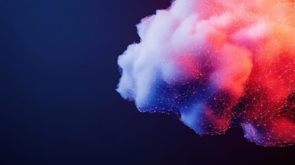 Poster - Quantum Nebula Immersive AI Visualization of Digital Transformation, Next-Gen Data Connectivity Exploring Futuristic Network Dynamics in Deep Tech Innovation
