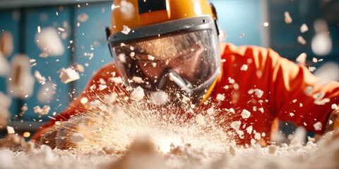 Poster - Extreme Industrial Safety High-Performance Welding Artistry with NextGen PPE - Immersive Workplace Training and Skilled Manufacturing Visualization