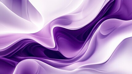 Fototapete - Abstract purple and white swirling waves.