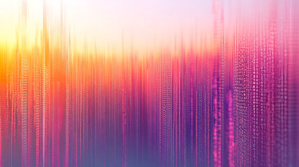 Fototapete - Vertical columns of binary code against a gradient background, representing data and technology