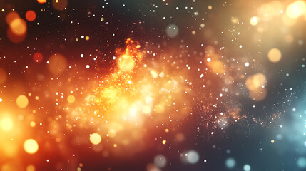 Aufkleber - Vibrant colorful bokeh background with soft blurred lights for festive designs and dreamy visual effects