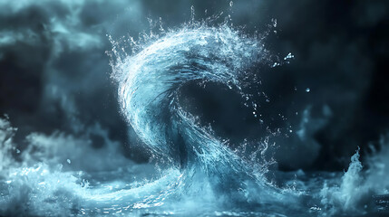 Poster - Water tornado, new great idea out of the box, illustration