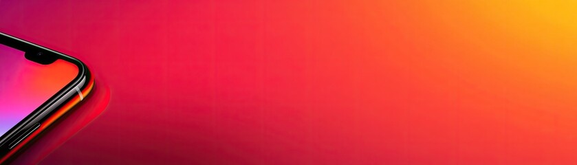 Vibrant mobile phone against a gradient backdrop
