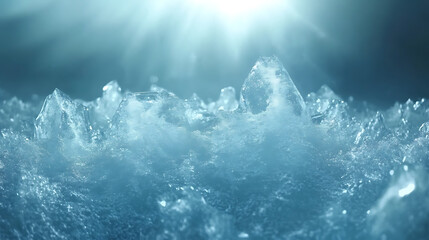 Poster - Winter cold frozen ice background texture pattern