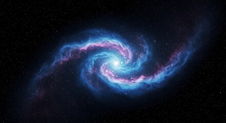 cosmic swirl of azure fire ai generated