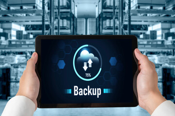 Wall Mural - backup storage data internet technology business concept. database storage cloud technology file dat