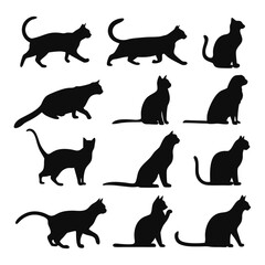Naklejka na meble Cat silhouette bundle vector design