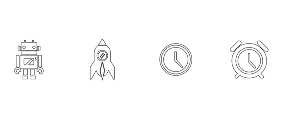 time icon set