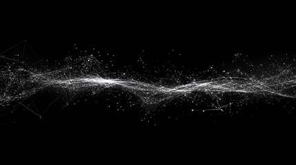 Poster - Abstract wave of data flow, illustration