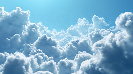 Poster - Digital cloud and data overlays on a sky background, symbolizing ai-powered weather prediction and climate modeling