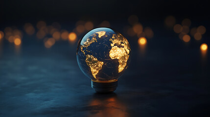Poster - Earth hour, turn off lights to save energy, global environment conservation