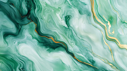 Leinwandbilder - Abstract green marble surface texture background