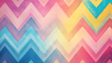 Leinwandbilder - Abstract pastel and colorful zigzag pattern as background