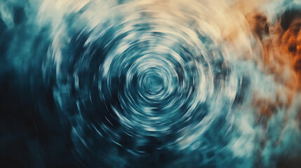 Poster - Abstract radial bluish motion blur