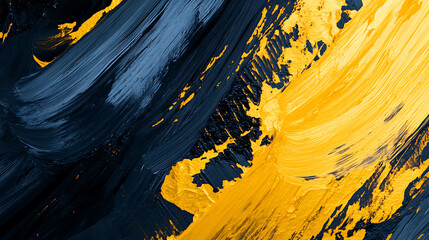 Poster - Abstract texture background made from rough artist strokes, acrylic paint, gold and black colors