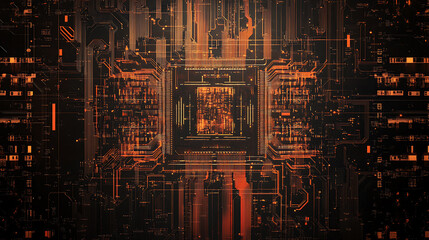 Leinwandbilder - Ai powered electronic circuits board