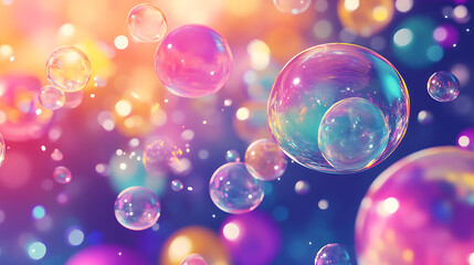 Poster - Background with bubblesfestive background with vibrant balloons a captivating visual for celebratory designs