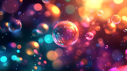Poster - Background with bubblesfestive background with vibrant balloons a captivating visual for celebratory designs