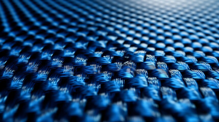 Poster - Blue carbon fiber background texture with carbon pattern, close up view